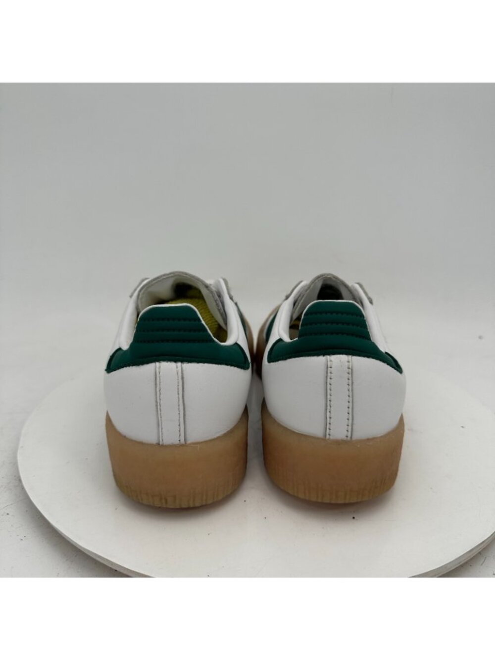 Adidas Originals Samba Women Size 8.5 White Green Rubber Sole Casual Shoes - Picture 5 of 11